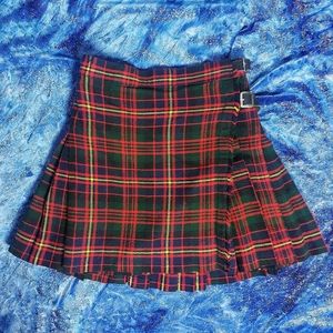 Vintage Tartan plaid kilt skirt